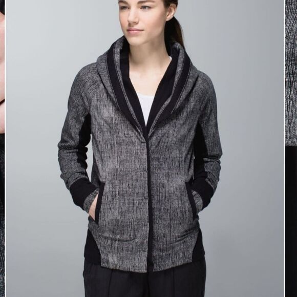 Lululemon To Class Jacket burlap texture black dune size 2 - Picture 3 of 16